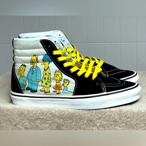 RARE Vans x The Simpsons Men's Sk8-Hi Family Portrait 1987-2020 Skate Size 8 MEN